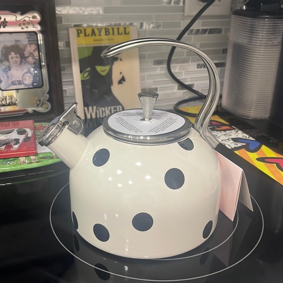 kate spade Kitchen Kate Spade Deco Dot In Cream Black Dots Silver